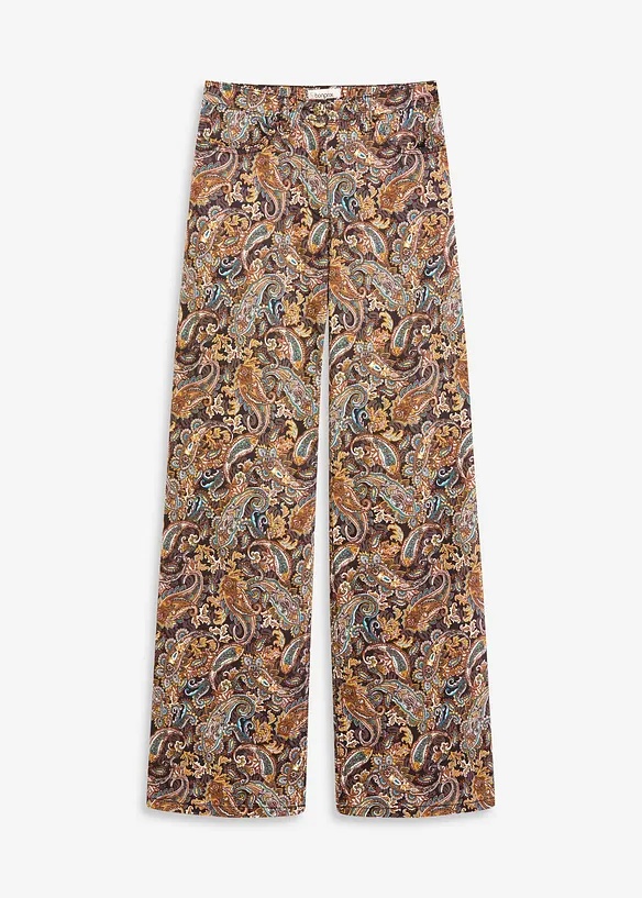 Pantalon ample et extensible en twill, bonprix