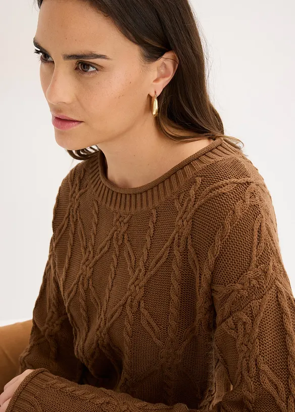 Pull en coton mélangé, bonprix