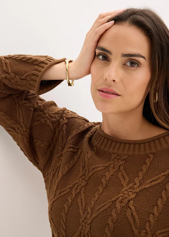 Pull en coton mélangé, bonprix