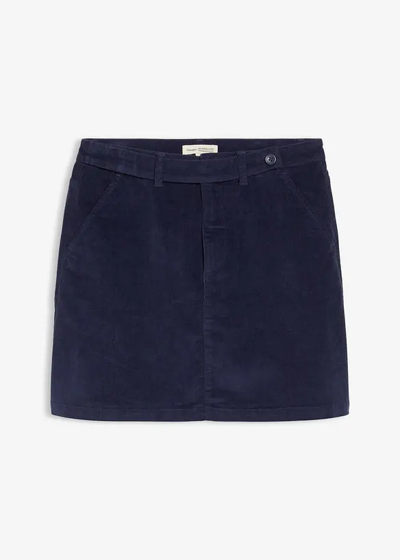 Jupe courte en velours côtelé, bonprix