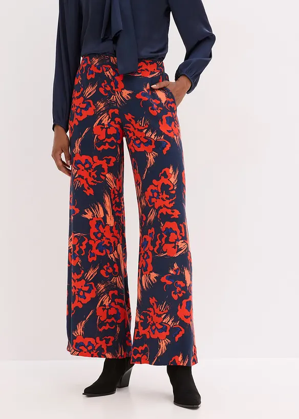 Palazzo-Hose aus leichtem Viskose-Crêpe, bonprix
