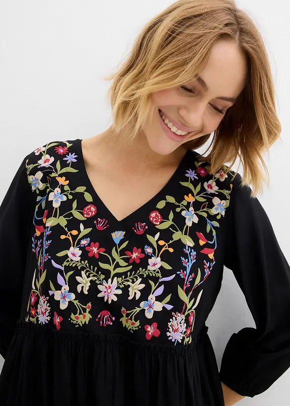 Tunika-Kleid aus fließender Viskose, bonprix