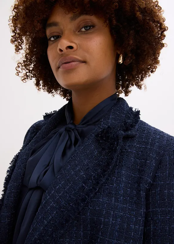 Bouclé-Blazer mit dekorativen Knöpfen, bonprix