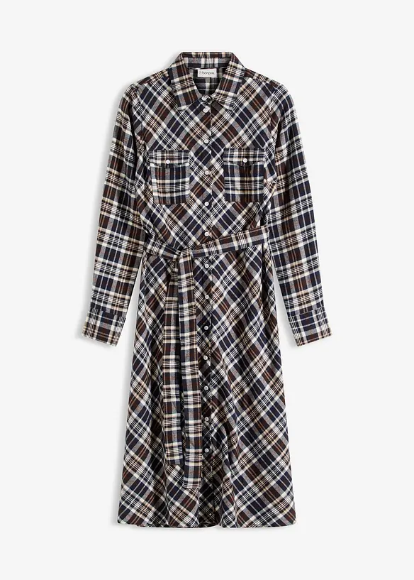 Robe-chemise en flanelle douce, bonprix