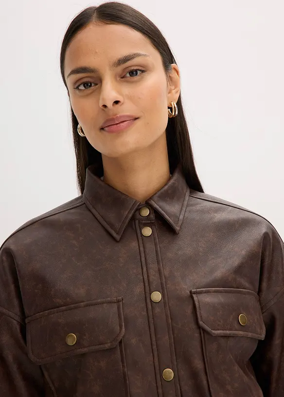 Chemise enduite effet usé, bonprix