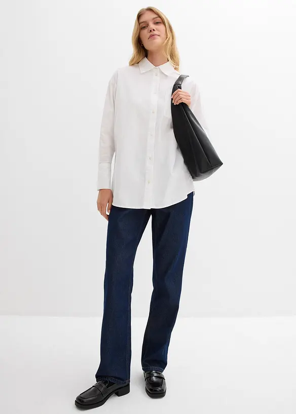Oxford-Bluse aus Bio-Baumwolle, bonprix