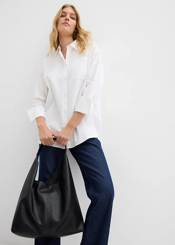 Oxford-Bluse aus Bio-Baumwolle, bonprix