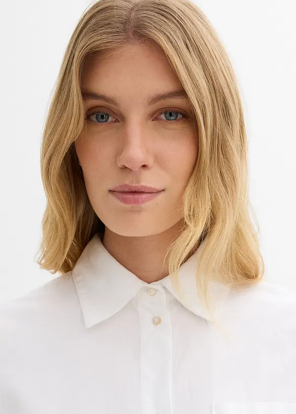 Oxford-Bluse aus Bio-Baumwolle, bonprix