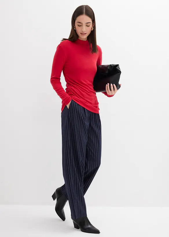 Rippshirt mit Raffung, bonprix