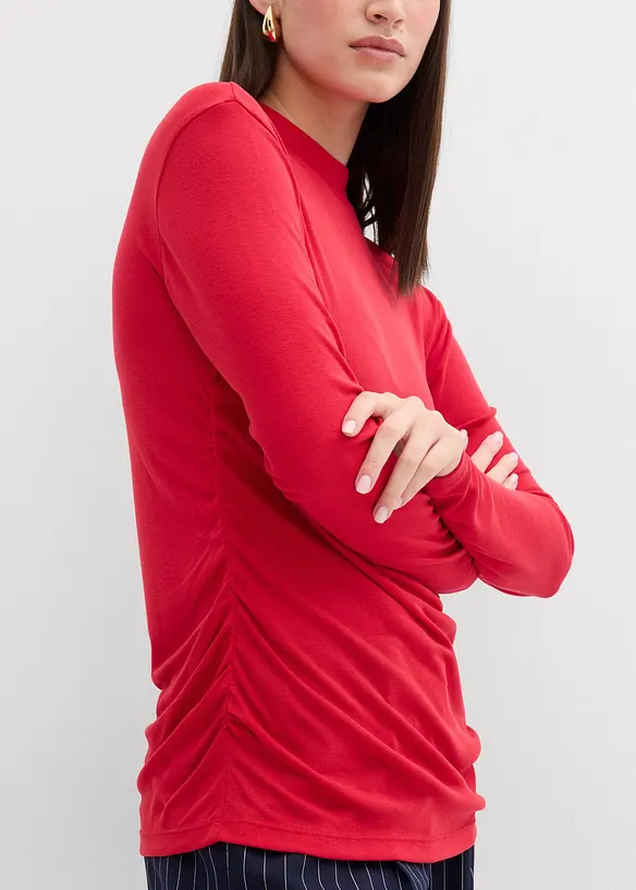Rippshirt mit Raffung, bonprix