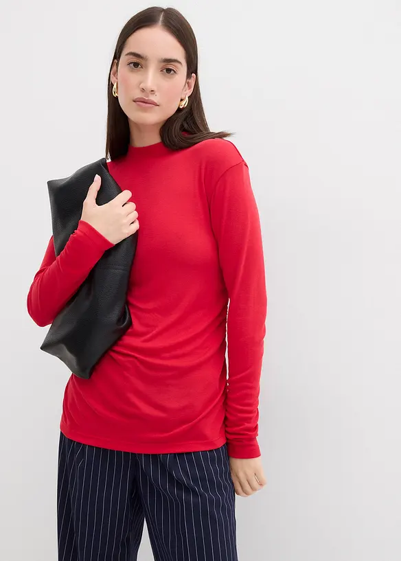 Rippshirt mit Raffung, bonprix