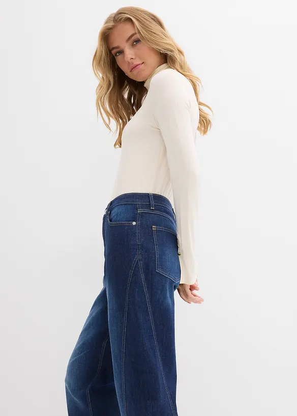 Jean baggy taille haute, bonprix