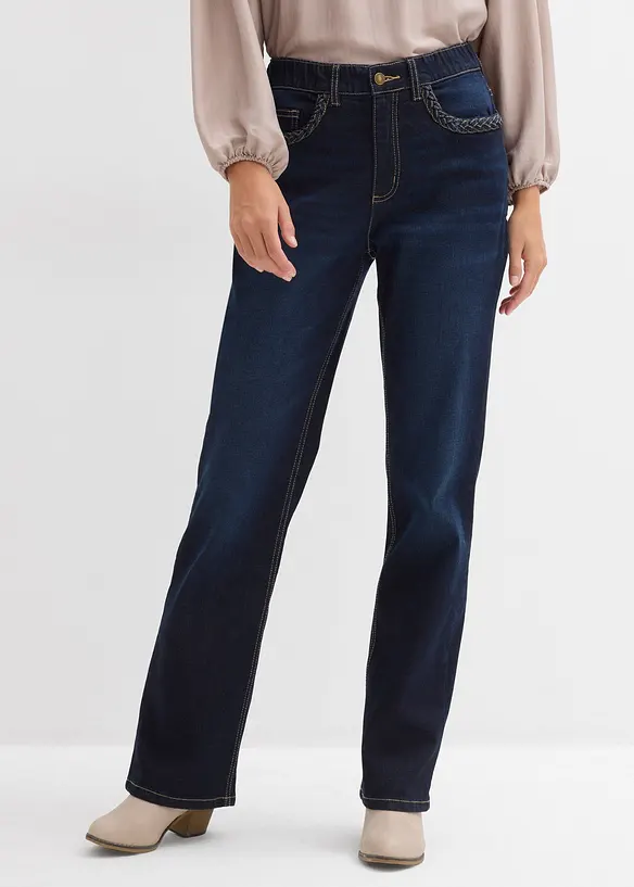 Straight-Jeans High Waist mit Taschendetails, bonprix