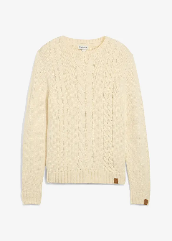 Pull en grosse maille à motif torsadé, bonprix