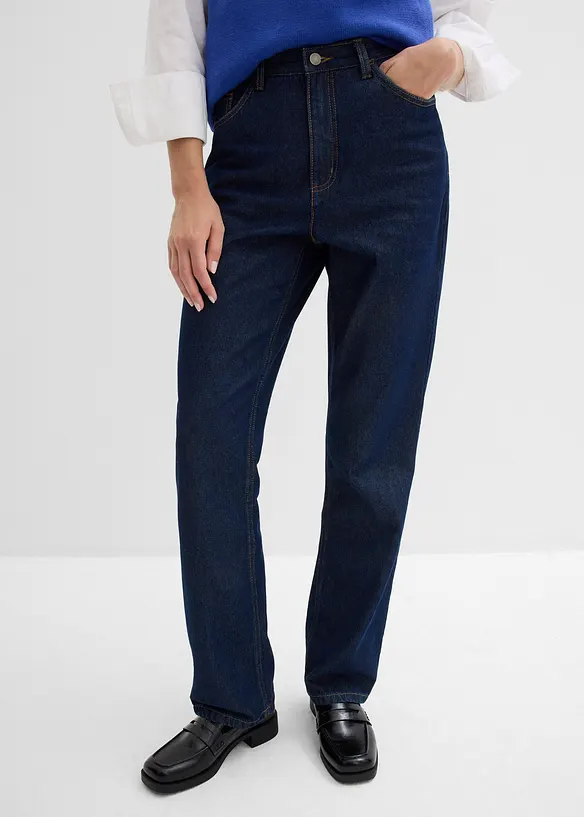 Straight-Jeans, High Waist, Long aus Bio-Baumwolle, bonprix
