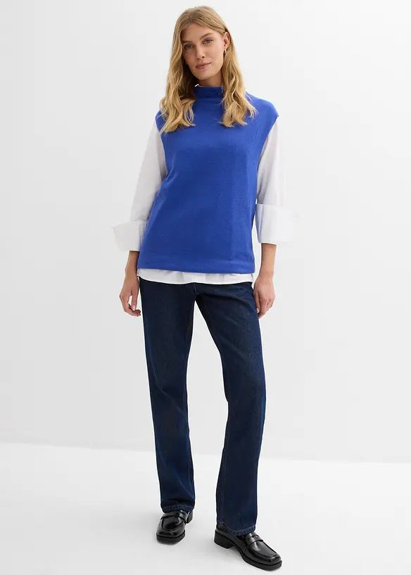 Straight-Jeans, High Waist, Long aus Bio-Baumwolle, bonprix
