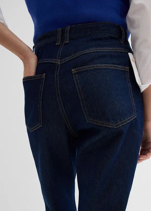 Straight-Jeans, High Waist, Long aus Bio-Baumwolle, bonprix