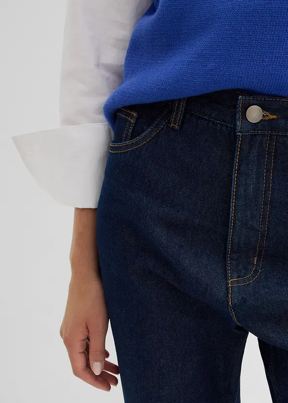 Straight-Jeans, High Waist, Long aus Bio-Baumwolle, bonprix