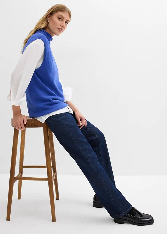 Straight-Jeans, High Waist, Long aus Bio-Baumwolle, bonprix
