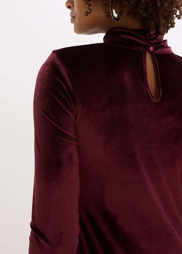 Midikleid aus softem Samt, bonprix