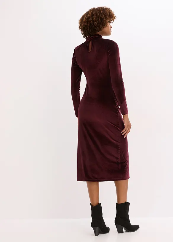 Midikleid aus softem Samt, bonprix