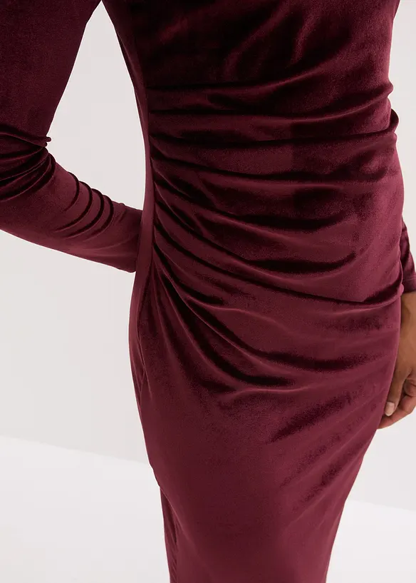Midikleid aus softem Samt, bonprix