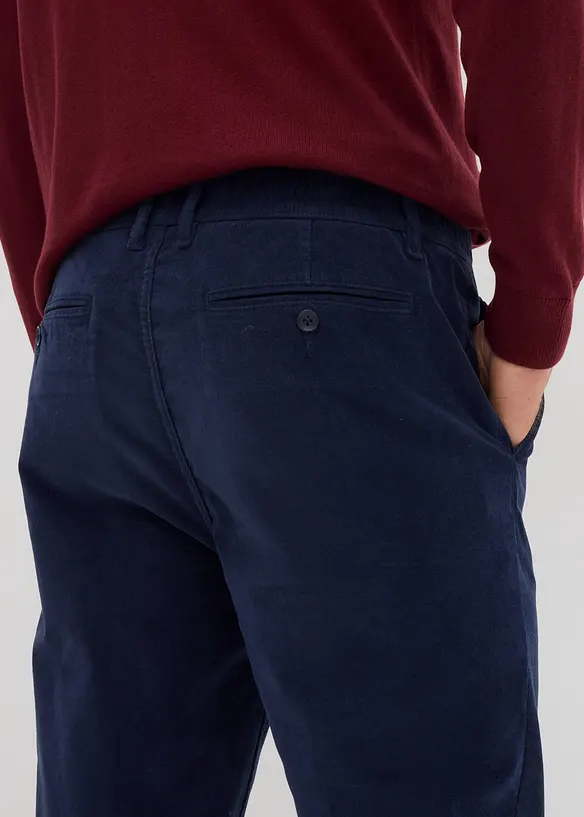 Pantalon Regular en velours côtelé extensible, fuselé, bonprix