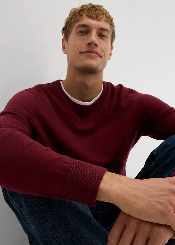 Feinstrickpullover mit edler Merinowolle, bonprix