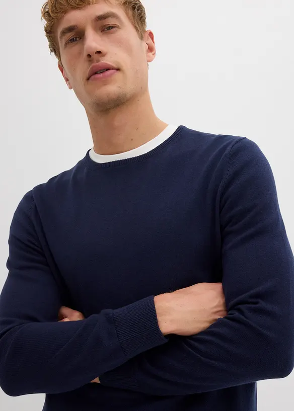 Feinstrickpullover mit edler Merinowolle, bonprix