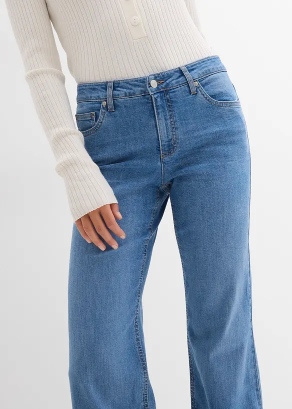 Flared-Jeans Mid Waist, bonprix