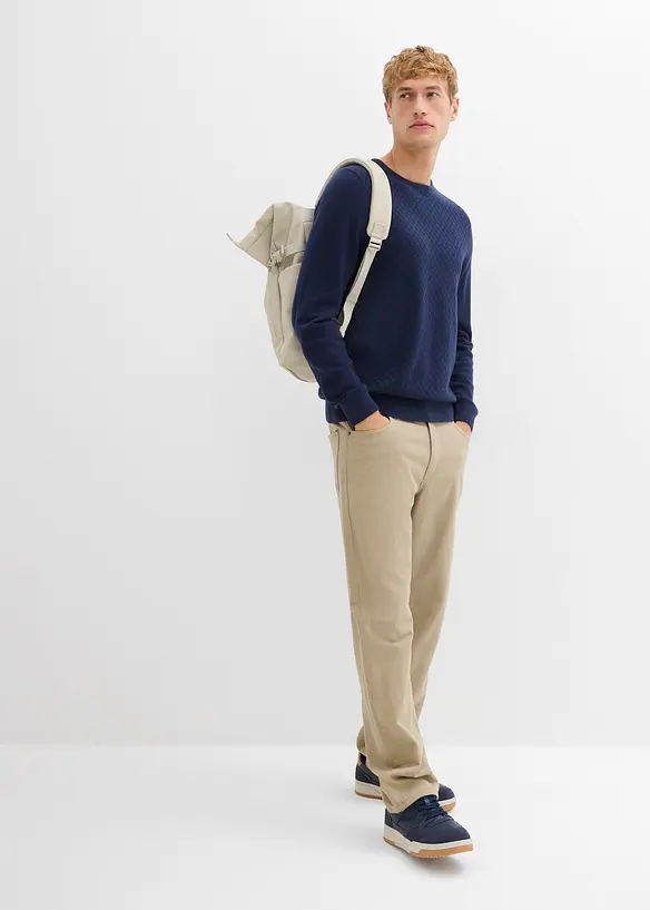 Pull en fine maille avec laine mérinos, bonprix