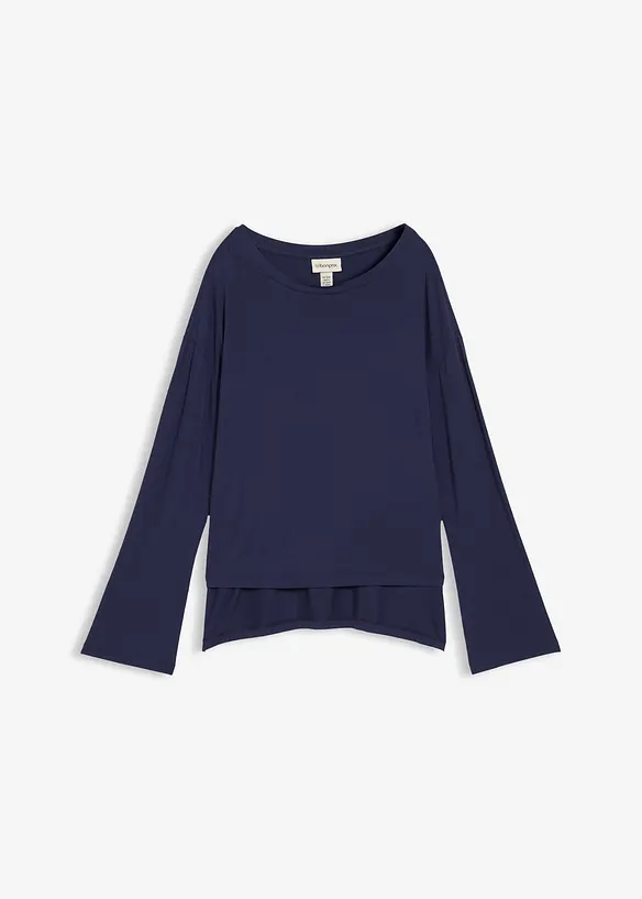 Oversize-Shirt aus fließendem Viskose-Elasthan-Mix, bonprix