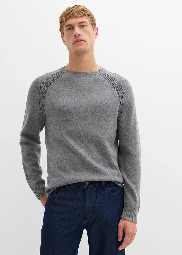 Pull en fine maille 100% coton, bonprix