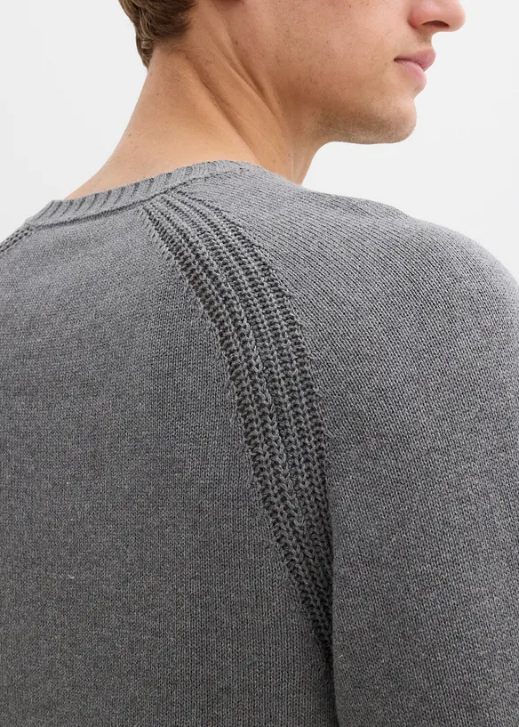 Pull en fine maille 100% coton, bonprix