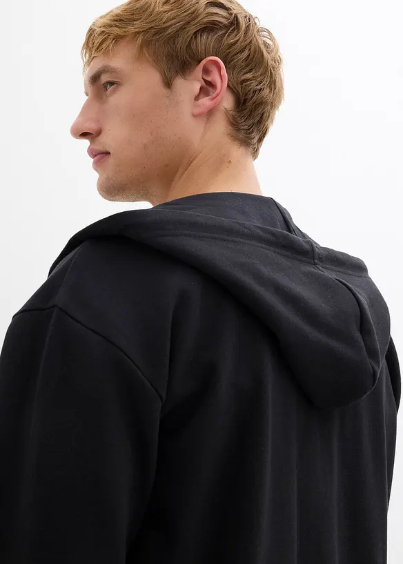 Kapuzen-Sweatjacke mit reiner Baumwolle, Loose Fit, bonprix