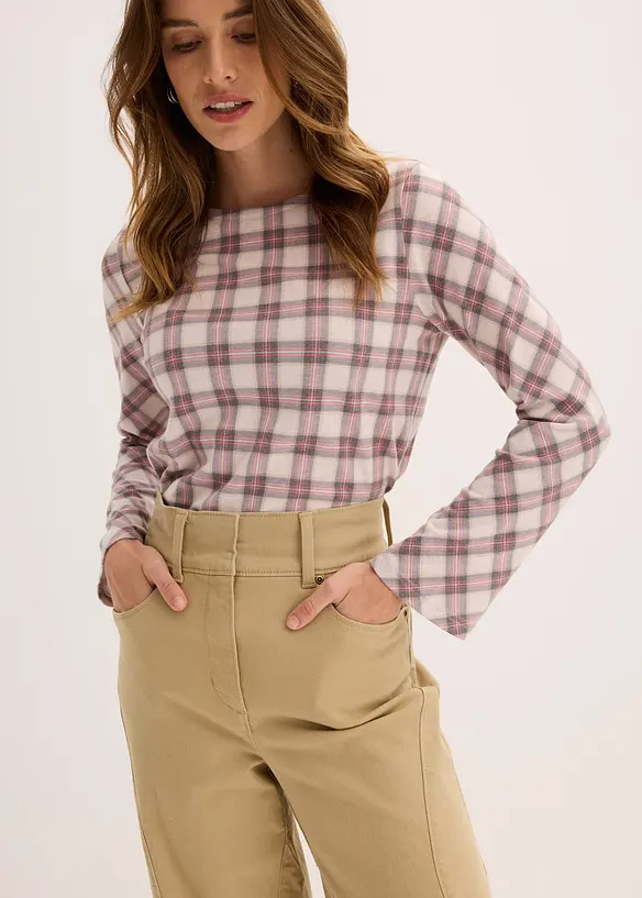 Twillhose mit hohem Bund, bonprix