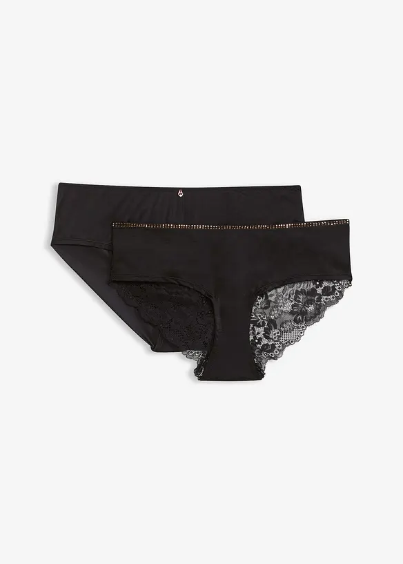 (2er Pack) Hipster aus edler Spitze, bonprix