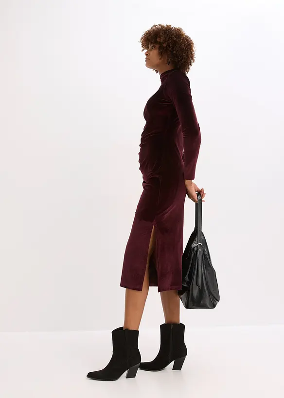 Midikleid aus softem Samt, bonprix