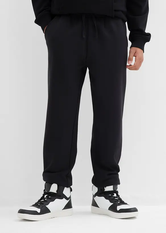 Lot de 2 pantalons de jogging doux en coton mélangé, bonprix