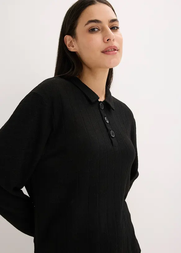 Weit geschnittener Loungewear Hausanzug aus weicher Rippe, bonprix