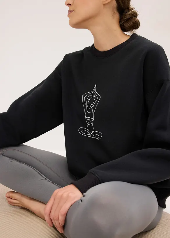 Thermo Oversized Funktions-Sweatshirt, schnelltrocknend, bonprix