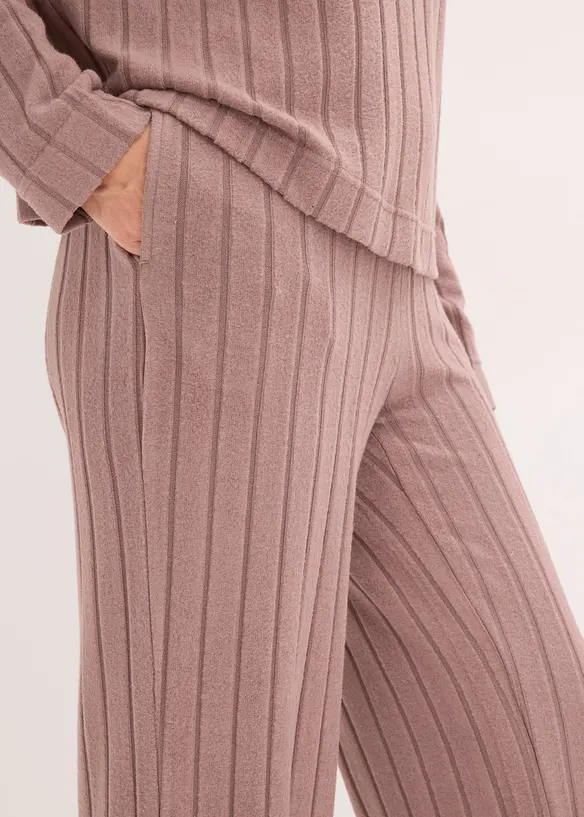 Loungewear Hausanzug aus weicher Rippe, oversized, bonprix
