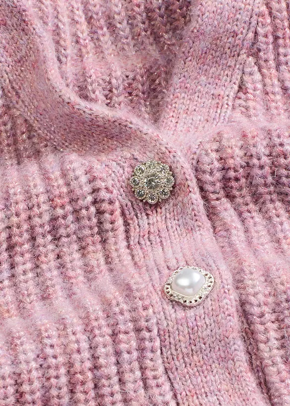 Strick-Weste mit dekorativen Knöpfen und Wollanteil, bonprix