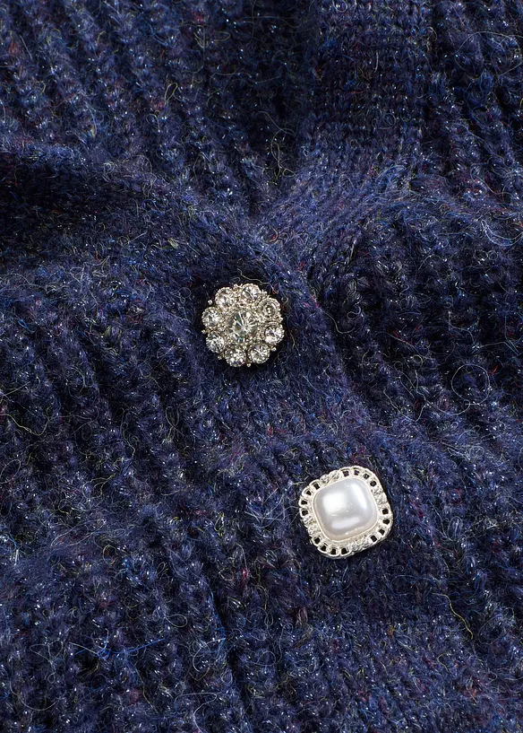 Gilet sans manches en maille avec boutons décoratifs, bonprix