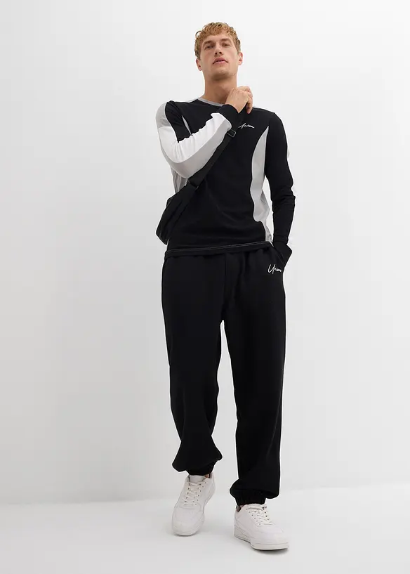 Jogginghose aus reiner Baumwolle, Loose Fit, bonprix