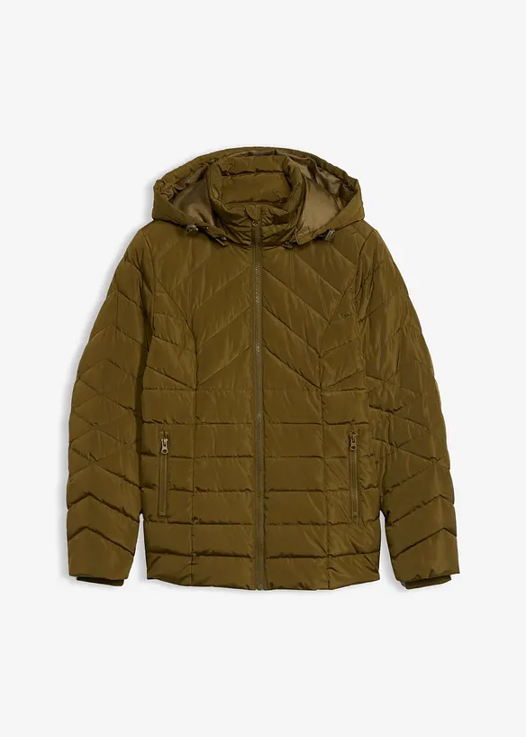 Veste matelassée légère avec capuche amovible, bonprix