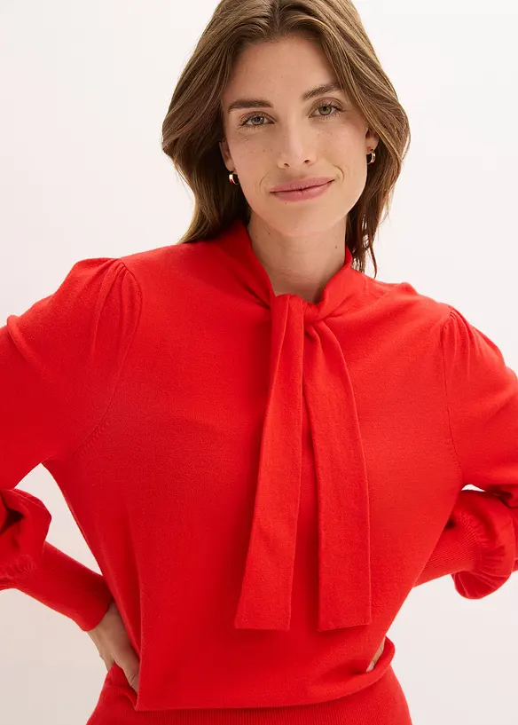 Pull en fine maille de viscose mélangée, bonprix
