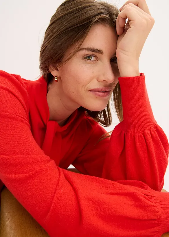 Pull en fine maille de viscose mélangée, bonprix