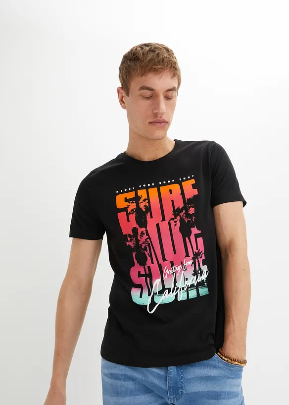 T-shirt en coton, Slim Fit, bonprix