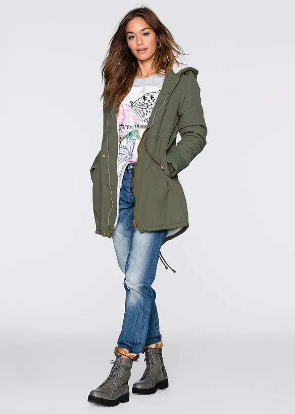 Parka avec doublure peluche, bonprix